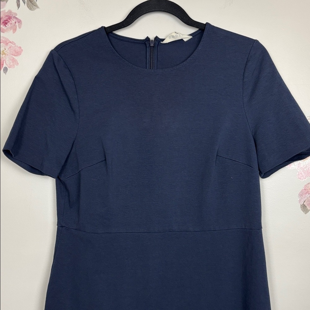 Boden Dark Blue Short Sleeve Shift Dress - 10R